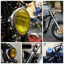 Load image into Gallery viewer, 4&quot; Bates Style Black Headlight Lamp Head Light for Harley Bobber Chopper Dyna
