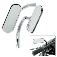 Load image into Gallery viewer, Chrome Custom Mini Oval Mirrors For Harley Davidson Sportster Dyna Softail
