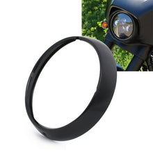 Load image into Gallery viewer, 7&quot; Black Headlight Trim Ring Bezels Light Cover for Harley Touring Road King
