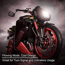 Load image into Gallery viewer, 4X Y-Shaped Motorcycle LED Turn Signal Indicators Fish Bone Flashing Flow Lights
