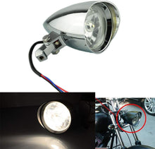 Load image into Gallery viewer, 6&quot; Chrome billet alloy bullet headlight For Harley Sportster Chopper Bobber
