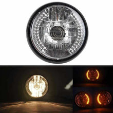 Load image into Gallery viewer, 7&quot; Motorcycle Headlight Amber LED Turn Signal Indicators With Mount Bracket
