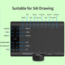 Load image into Gallery viewer, VIN1060PLUS 10x6 inch Digital Drawing Tablet 8192 Pressure Sensitivity Tablet
