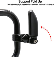 Load image into Gallery viewer, Chrome Long Clamp Motorcycle Highway Foot Pegs For Harley Street Road Glide King
