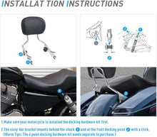 Load image into Gallery viewer, Chrome Sissy Bar Passenger Backrest For Harley Touring CVO Road Glide Custom
