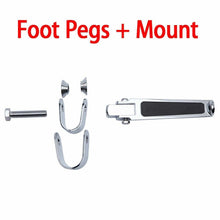 Load image into Gallery viewer, Motorcycle Universal U-Clamp Foot Pegs Rests 1&quot;~1-1/4&quot; Highway Engine Crash Bar
