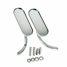 Load image into Gallery viewer, Chrome Custom Mini Oval Mirrors For Harley Davidson Sportster Dyna Softail
