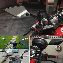 Load image into Gallery viewer, 2X Motorcycle Bar End Mirrors Motorbike Scooter Rear View Mirror Universal Black
