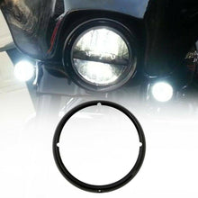 Load image into Gallery viewer, 7&quot; Black Headlight Trim Ring Bezels Light Cover for Harley Touring Road King
