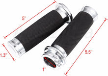 Load image into Gallery viewer, 1&quot; 25mm Chrome Handlebar Hand Grips Fit For Harley Sportster Dyna Softail Fatboy
