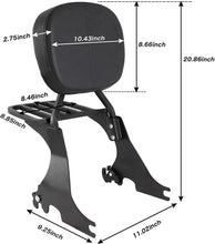 Load image into Gallery viewer, Sissy Bar Backrest Luggage Rack For Harley Sportster 48 XL 883 1200 2004-2018
