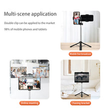 Load image into Gallery viewer, A32 Double Clip 360 Degree Rotating Wireless Portable Selfie Stick Tripod Multiple Device
