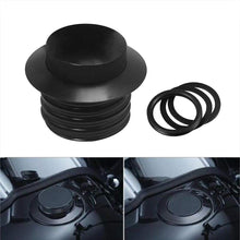 Load image into Gallery viewer, Black Pop Up Fuel Gas Tank Cap Cover For Harley Softail Motorcycle XL 883 1200
