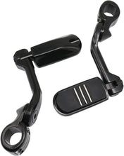 Load image into Gallery viewer, Chrome Long Clamp Motorcycle Highway Foot Pegs For Harley Street Road Glide King
