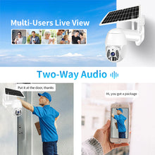 Load image into Gallery viewer, Q6 3MP 4G Low Power Two-way Audio Outdoor Night Vision Solar Powered IP Camera
