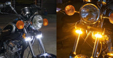 Load image into Gallery viewer, 2 x Classic Motorcycle Indicators Blinkers Turn Signals Light Amber
