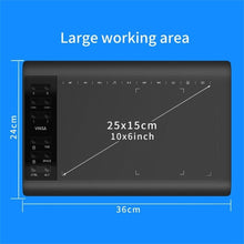 Load image into Gallery viewer, VIN1060PLUS 10x6 inch Digital Drawing Tablet 8192 Pressure Sensitivity Tablet
