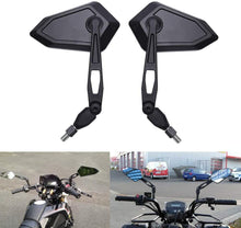 Load image into Gallery viewer, Motorcycle Rear View Mirrors 10mm Arrow Black Handlebar Side Mirror ATV Quad
