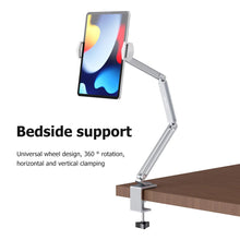 Load image into Gallery viewer, Adjustable Bed Tablet Phone Holder Desk Flexible Long Arm Lazy Clip Bracket
