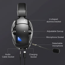 Load image into Gallery viewer, 2 in 1 Wireless Mode Low Latency Professional Gaming Bass Stereo RGB Headphones
