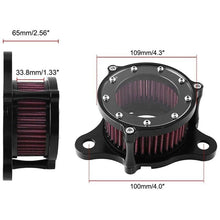 Load image into Gallery viewer, CNC Air Cleaner Intake Filter For Harley Sportster iron XL 883/1200 48 custom
