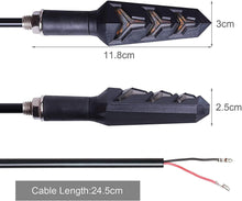 Load image into Gallery viewer, 4X Y-Shaped Motorcycle LED Turn Signal Indicators Fish Bone Flashing Flow Lights
