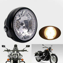 Load image into Gallery viewer, 7&quot; Motorcycle Headlight Amber LED Turn Signal Indicators With Mount Bracket
