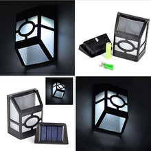 Load image into Gallery viewer, YH0604A Solar Wall Lights 2 LED Path Light Outdoor Garden Wall Yard Fence Lamp
