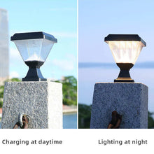 Load image into Gallery viewer, 1x Landscape Fence Outdoor Waterproof House Lighting Solar Pillar Light
