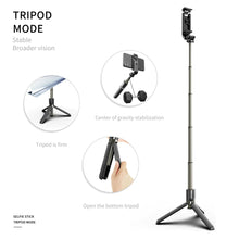 Load image into Gallery viewer, L03 360 Degree Rotating Wireless Portable Selfie Stick Tripod For Mobile &amp; PanTilt
