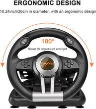 Load image into Gallery viewer, Black PXN V3Pro Game Steering Wheel For PC/PS4/Xbox One/XboxSeries S/X/Nintendo Switch
