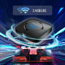 Load image into Gallery viewer, 6K 4GB+64G TV Box Voice Assistant 6K 3D Wifi 2.4G&amp;5.8G Media player
