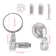 Load image into Gallery viewer, 2PCS CNC Aluminium Motorcycle Bar End Rearview Mirrors 7/8 22mm
