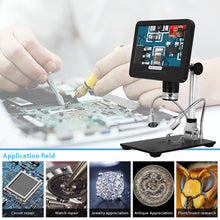 Load image into Gallery viewer, Double lens 7&#39;&#39; microscope and endoscope electronics digital microscope PCB Phone Repair SMD/SMT Soldering Tool
