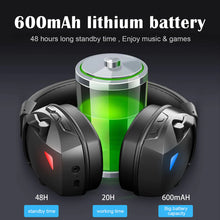 Load image into Gallery viewer, 2 in 1 Wireless Mode Low Latency Professional Gaming Bass Stereo RGB Headphones
