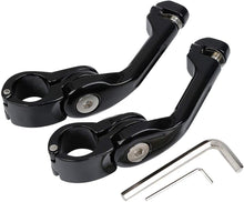 Load image into Gallery viewer, Black Long Highway Foot Pegs Clamp 1-1/4&quot; Bars For Harley Road King Street Glide
