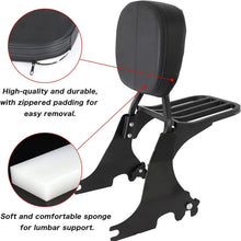 Load image into Gallery viewer, Sissy Bar Backrest Luggage Rack For Harley Sportster 48 XL 883 1200 2004-2018
