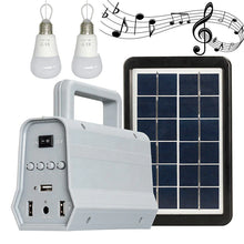 Load image into Gallery viewer, YH1011 2 in 1 Portable mini solar power lighting system kits with music speaker
