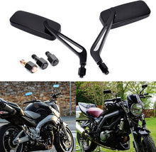 Load image into Gallery viewer, BLACK 8/10mm MOTORCYCLE MIRRORS FOR CHOPPER CRUISER BOBBER CAFE RACER
