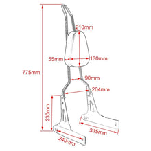 Load image into Gallery viewer, Backrest Sissy Bar Detachable For Harley Dyna FXD FXDB FXDC FXDWG FXDSE
