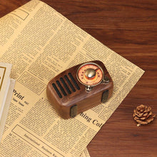 Load image into Gallery viewer, Vintage Style Radio Retro Bluetooth Speaker Walnut Wooden FM Radio
