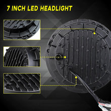 Load image into Gallery viewer, 7&quot; Motorcycle LED Headlight + Bucket Housing Mount Bracket Cover For Harley
